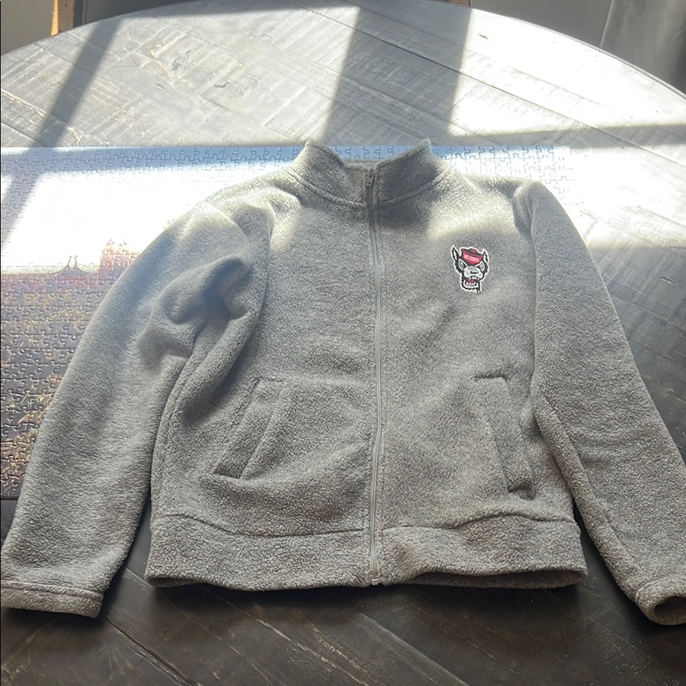 NC State Kids Gray Fleece Jacket
